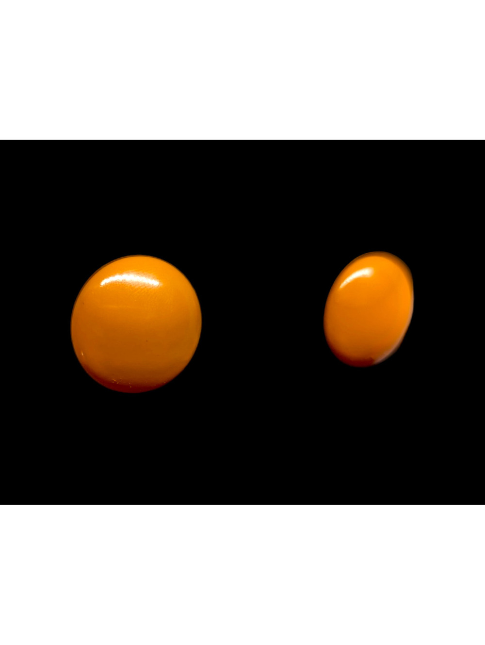 Vintage Orange Dot Circle Stud Earrings